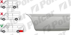 Segment reparatie aripa spate Mercedes Sprinter, 01.192006, VW LT II 05.1905, partea stanga, lateral panel: L=2900 mm; in spatele rotii; ampatament
