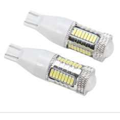 Set 2 leduri t15 w16w cu lupa , canbus , alb 6000k