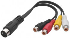 Cablu adaptor 5-pole DIN tata la 4 x RCA mama stereo Stage Line ACA-15/1 foto