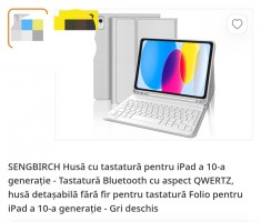 Husa tableta cu tastatura wireless foto