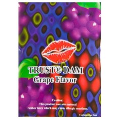 Prezervativ Oral pentru Femei EXS "Dental Dam" 1 Bucata - Struguri##