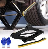 Cumpara ieftin Cric mecanic auto tip broasca 2 tone + manusi