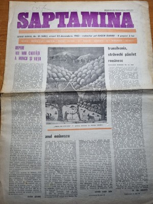 saptamana 23 decembrie 1983-transilvania,stravechi pamant romanesc foto