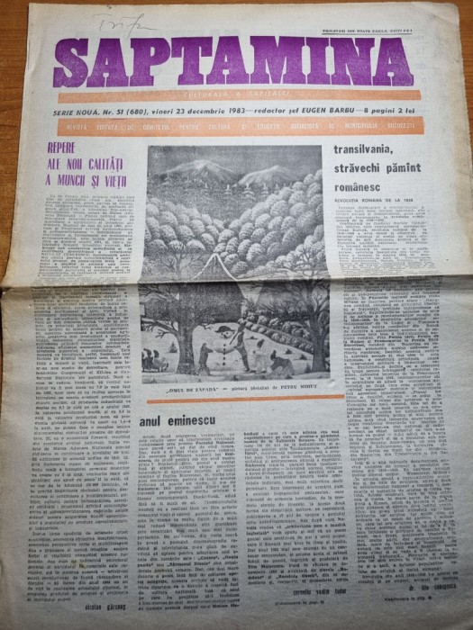 saptamana 23 decembrie 1983-transilvania,stravechi pamant romanesc