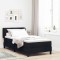 vidaXL Pat boxspring cu saltea cu saltea Negru 90 x 190 cm țesătură 3340061