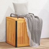 Cutie Depozitare Perne Exterior vidaXL, Lemn Acacia, 45x45x53cm, Maro, Impermeabila, Gradina/Terasa