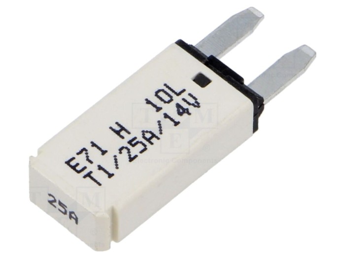 Siguranţă termică 25A 12VDC auto 12,45mm E71