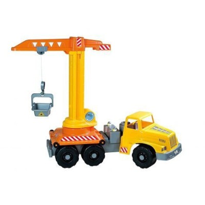 Camion cu macara functionala de jucarie foto