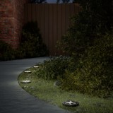 VidaXL Lămpi solare cu țăruși de sol pentru exterior, 4 buc. alb cald