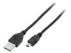 Cablu USB 2.0 A-B Mini Aurit 1.8m Negru, Gembird