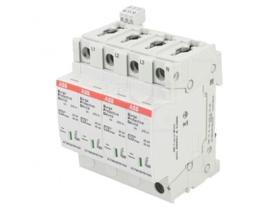 Limitator de Supratensiuni Tip 2 40kA 4 Poli pentru Șină DIN foto