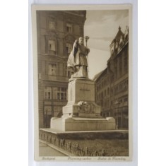 BUDAPESTA , STATUIA LUI PAZMANY , CARTE POSTALA , INTERBELICA