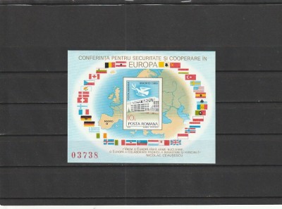 ROMANIA 1983 LP 1086 C.S.C.E. MADRID COLITA NEDANTELATA MNH NESTAMPILATA foto