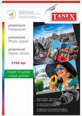 Hartie Foto Lucioasa, Pentru Inkjet, A4 - 150gsm, 25 Coli/top, Tanex foto