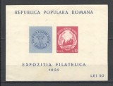 Romania.1950 Expozitia filatelica-Bl. YR.142, Nestampilat