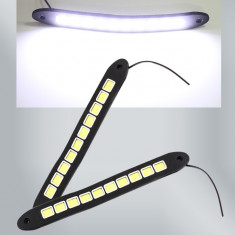 Lumini de zi COB flexibil led drl foto