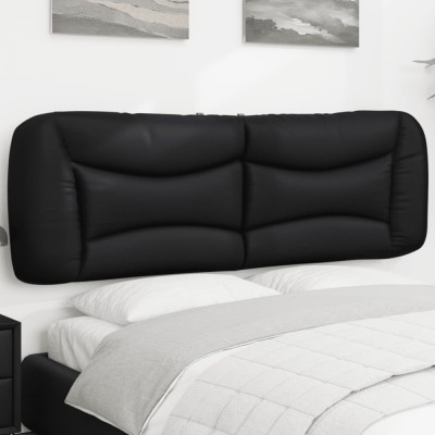 vidaXL Pernă pentru tăblie pat, negru, 160 cm, piele artificială foto