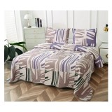 Cumpara ieftin Set Cuvertura de Pat din Bumbac, 3 Piese cu Model - PIT179