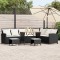 Gossi set canapea de gradina 4 piese cu perne, in forma de l negru