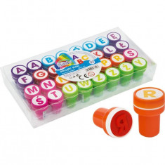 Stampile pentru copii,litere,6 culori,set de 32 modele
