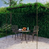 Pergola Gradina vidaXL Maro Antic 4x3x2.5m Fier Forjat Arcada Trandafiri Plante Cataratoare Umbrar Curte Terasa