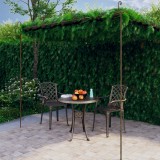 Pergola de gradina, maro antic, 4x3x2,5 m, fier GartenMobel Dekor