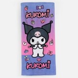 Prosop de plaja din bumbac pentru copii, 140x70 cm, roz si lila, cu model Kuromi, CMCLASS