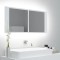 vidaXL Dulap de baie cu oglindă și LED, alb, 100x12x45 cm, acril 804980