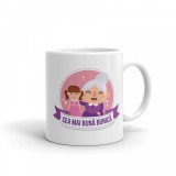 Cana alba personalizata &quot;Cea mai buna bunica&quot;, INOVATIX&reg;. 330ml