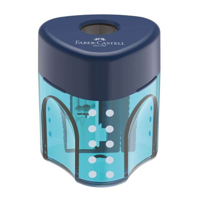 Ascutitoare Simpla cu Container Faber-Castell Grip Trend 2019, Albastru foto