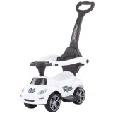 Masinuta Impins Chipolino Turbo White cu Maner, Claxon, Bara Siguranta, 3ani+, Max 23kg