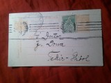Carte Postala circulat 1923 Bucuresti- Tekirghiol catre Dr I Dona , Timbru fix 30bani Ferdinand si Asistenta Sociala 10bani