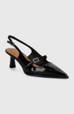 Billi Bi stilettos de piele culoarea negru, A7465