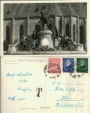 CP1789N Kolozsv&aacute;r, M&aacute;ty&aacute;s kir&aacute;ly szobor/Cluj, Matei Corvin, carte poștală circulată Sibiu, 1948