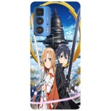 Husa compatibila cu Motorola Moto G51 5G model Sword Art Online Kirito and Asuna, Silicon, TPU, Viceversa