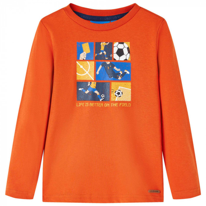 Tricou de copii cu m&acirc;neci lungi, portocaliu, 116