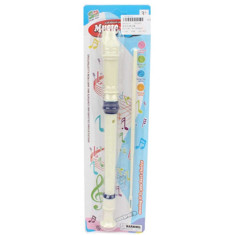 Fluier pentru copii, noua orificii, mustiuc detasabil si perie de curatare, 32 cm