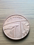 Moneda Anglia One Penny 2012 -Luciu de batere, Europa