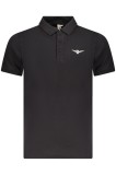 Cumpara ieftin Esercito Tricou polo barbati, din bumbac, cu mini imprimeu, Regular fit, Negru, S