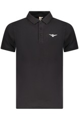 Esercito Tricou polo barbati, din bumbac, cu mini imprimeu, Regular fit, Negru foto