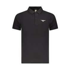Esercito Tricou polo barbati, din bumbac, cu mini imprimeu, Regular fit, Negru, S