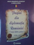 PAGINI DIN DIPLOMATIA ROMANIEI , VOLUMUL IV , 2009 PREZINTA SUBLINIERI IN TEXT SI HALOURI DE APA