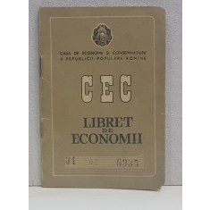 LIBRET DE ECONOMII , CASA DE ECONOMII SI CONSEMNATIUNI A REPUBLICII POPULARE ROMANE , PE NUMELE TIPOGRAFULUI ILARIE CHENDI DIN BUCURESTI , ELIBERAT