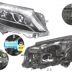 Far Mercedes Clasa S (W222), 08.2013-, fata, Dreapta, cu lumini pentru curbe; cu infrared system; LED; electric; fara motoras; fara levelling control