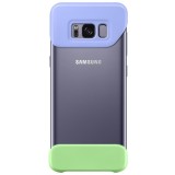 Husa de protectie Samsung Pop Cover 2 pice pentru Galaxy S8, Violet &amp; Green, Mov, Plastic, Carcasa