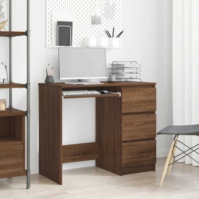 vidaXL Birou, stejar maro, 90x45x76 cm, lemn prelucrat 815509 foto