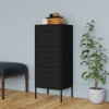 Gossi dulap de depozitare, negru, 42,5x35x101,5 cm, otel