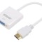 Cablu convertor D-Sub 15pin la HDMI alb