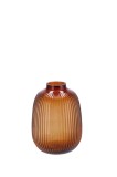 Cumpara ieftin Vaza flori sticla maro ambra 20 x 25 cm