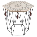 Masuta cafea octogonala Atmosphera Kumi, 44x38x40 cm, negru Household NewTrend